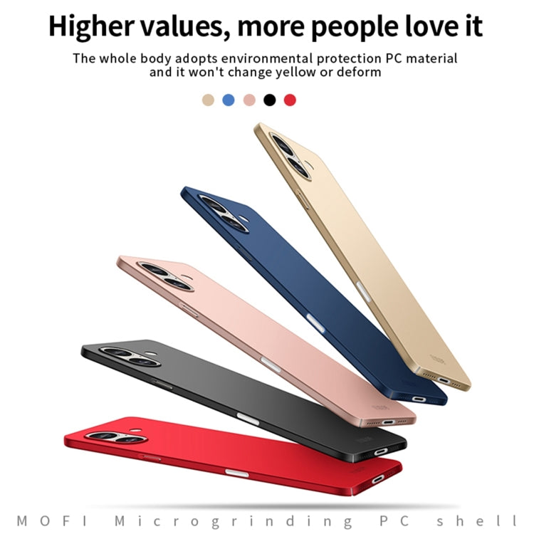 For iPhone 16 Plus MOFI Frosted PC Ultra-thin Hard Phone Case(Rose Gold) - iPhone 16 Plus Cases by MOFI | Online Shopping UK | buy2fix