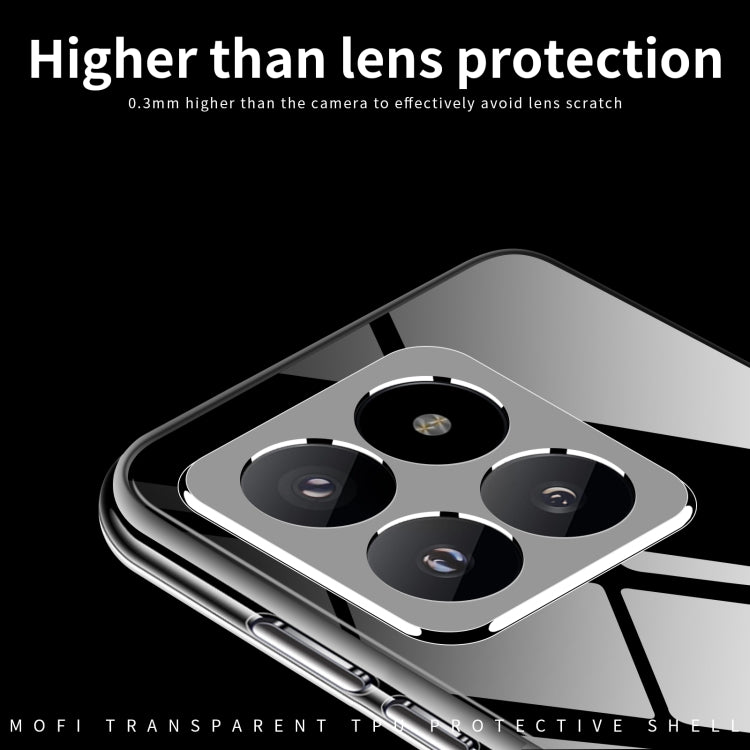 For Xiaomi 14 MOFI Ming Series Ultra-thin TPU Phone Case(Transparent) - 14 Cases by MOFI | Online Shopping UK | buy2fix