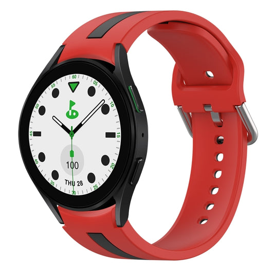 For Samsung Galaxy watch 5 Golf Edition Two-Color Silicone Watch Band(Red+Black) - Watch Bands by buy2fix | Online Shopping UK | buy2fix