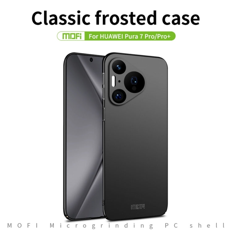 For Huawei Pura 7 Pro MOFI Micro-Frosted PC Ultra-thin Hard Phone Case(Black) - Huawei Cases by MOFI | Online Shopping UK | buy2fix