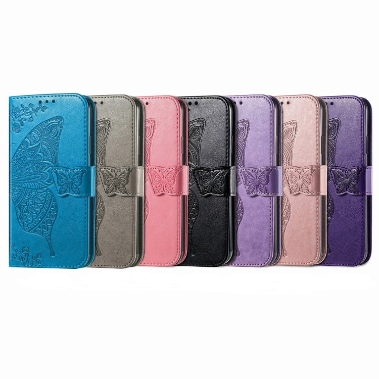 For DOOGEE X98 Pro / X98 Butterfly Love Flower Embossed Leather Phone Case(Rose Gold) - Doogee Cases by buy2fix | Online Shopping UK | buy2fix