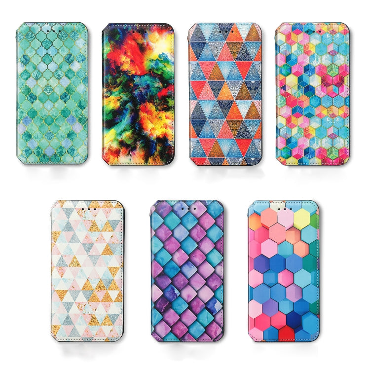 For DOOGEE X98 Pro / X98 CaseNeo Colorful Magnetic Leather Phone Case(Rhombus Mandala) - Doogee Cases by buy2fix | Online Shopping UK | buy2fix