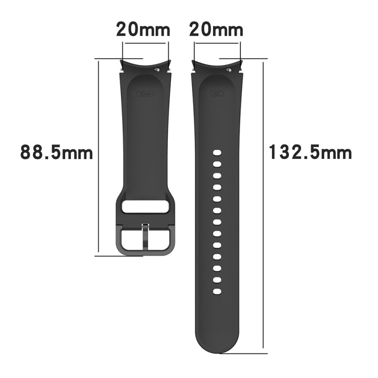 For Samsung Galaxy Watch5 44mm JUNSUNMAY Silicone Adjustable Strap + Full Coverage PMMA Screen Protector Kit(Orange) - Watch Bands by JUNSUNMAY | Online Shopping UK | buy2fix