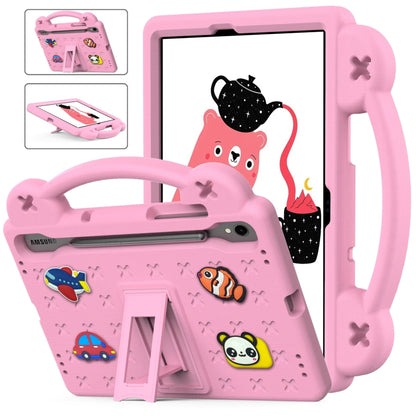 For Samsung Galaxy Tab S9 FE / X510N Handle Kickstand Children EVA Shockproof Tablet Case(Pink) - Galaxy Tab S9 FE by buy2fix | Online Shopping UK | buy2fix