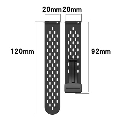 For Amazfit Pop Pro 20mm Folding Magnetic Clasp Silicone Watch Band(Starlight) - Watch Bands by buy2fix | Online Shopping UK | buy2fix