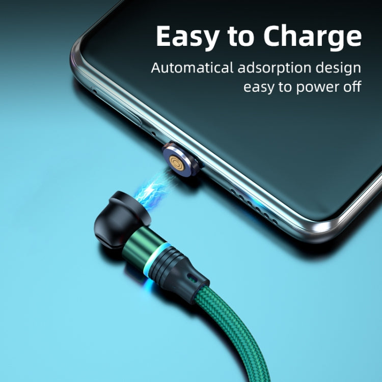 ENKAY 3 in 1 3A USB to Type-C / 8 Pin / Micro USB Magnetic 540 Degrees Rotating Fast Charging Cable, Length:1m(Green) - Charging Cable & Head by ENKAY | Online Shopping UK | buy2fix