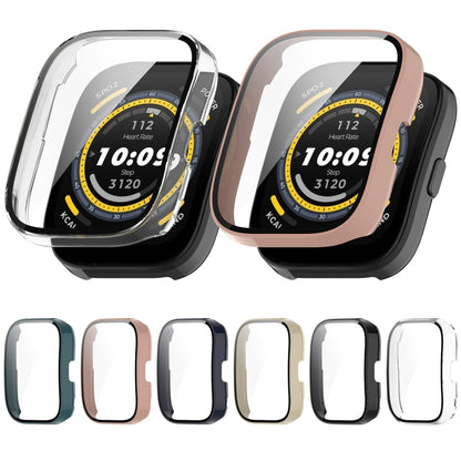 For Amazfit Bip 5 Tempered Film Integrated PC Watch Protective Case(Transparent) - Watch Cases by buy2fix | Online Shopping UK | buy2fix