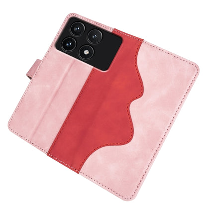 For Xiaomi Redmi K70 Stitching Horizontal Flip Leather Phone Case(Red) - K70 Cases by buy2fix | Online Shopping UK | buy2fix