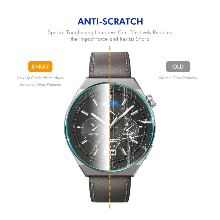 For Huawei Watch GT 5 41mm 2pcs ENKAY Hat-Prince 0.2mm 9H Tempered Glass Screen Protector Watch Film - Screen Protector by ENKAY | Online Shopping UK | buy2fix