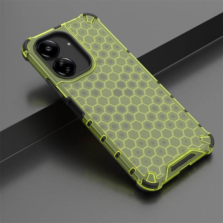 For  Redmi 13C 4G Shockproof Honeycomb Phone Case(Green) - 13C Cases by buy2fix | Online Shopping UK | buy2fix