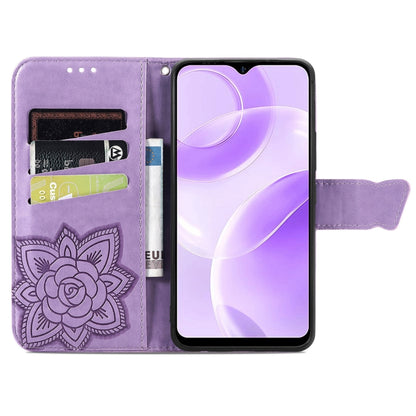 For Ulefone Note 15 Butterfly Love Flower Embossed Leather Phone Case(Lavender) - Ulefone Cases by buy2fix | Online Shopping UK | buy2fix