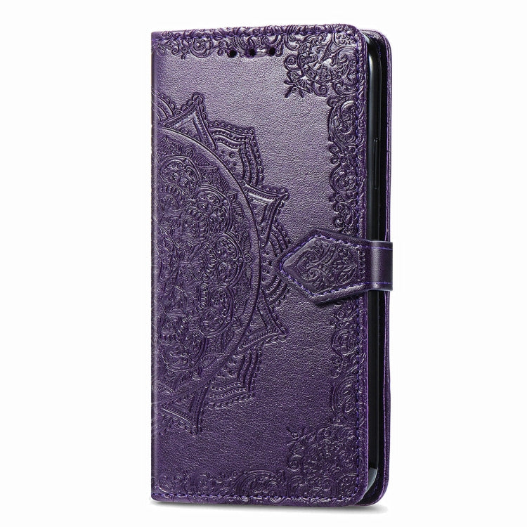 For Xiaomi Redmi K70 Mandala Flower Embossed Leather Phone Case(Purple) - K70 Cases by buy2fix | Online Shopping UK | buy2fix