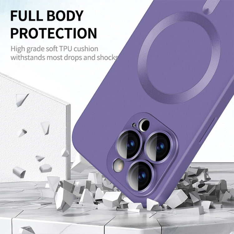 For iPhone 16 Pro Max ENKAY MagSafe Matte TPU Phone Case with Lens Film(Silver) - iPhone 16 Pro Max Cases by ENKAY | Online Shopping UK | buy2fix