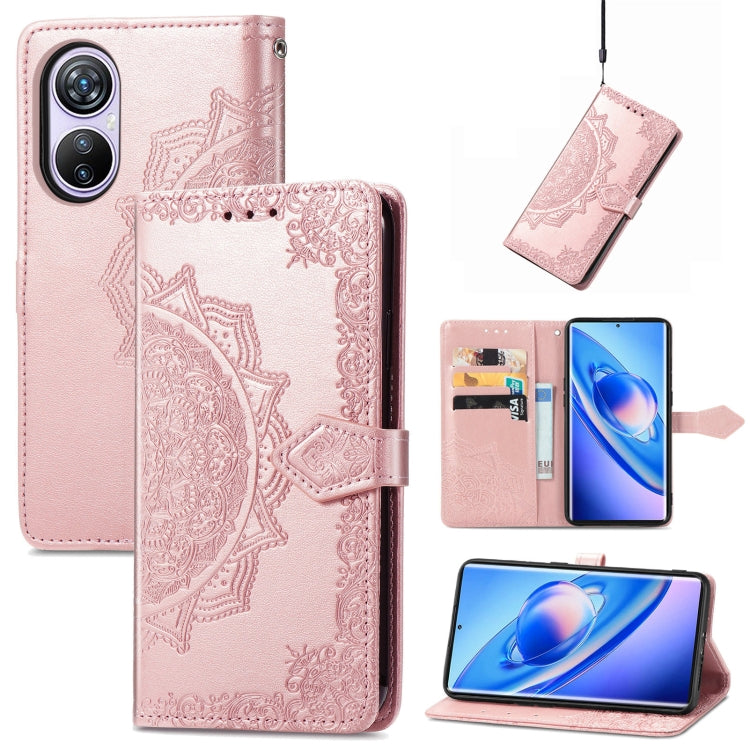 For Blackview A200 Pro Mandala Flower Embossed Leather Phone Case(Rose Gold) - More Brand by buy2fix | Online Shopping UK | buy2fix