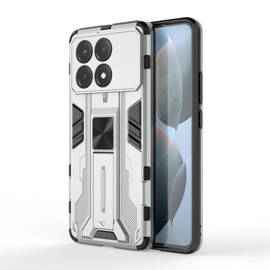 For Redmi K70E Supersonic Armor PC Hybrid TPU Phone Case(Silver) - K70E Cases by buy2fix | Online Shopping UK | buy2fix