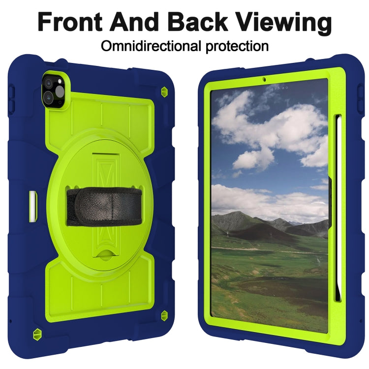 For iPad Air 11 2024 Silicone Hybrid PC Shockproof Tablet Case with Shoulder Strap(Tibetan Turquoise) - iPad Air 11 2024 Cases by buy2fix | Online Shopping UK | buy2fix