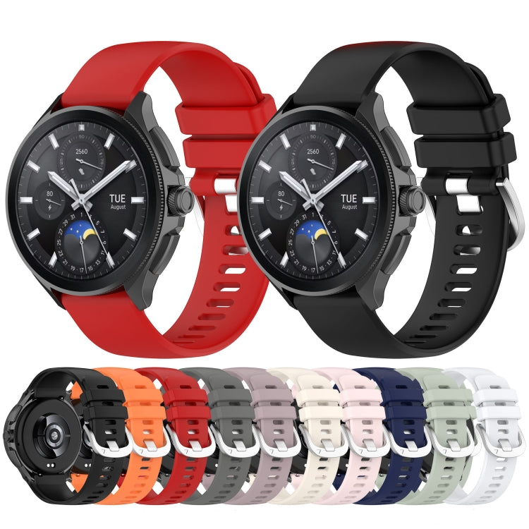For Xiaomi Watch S3 Glossy Surface Silicone Watch Band(Black) - Watch Bands by buy2fix | Online Shopping UK | buy2fix