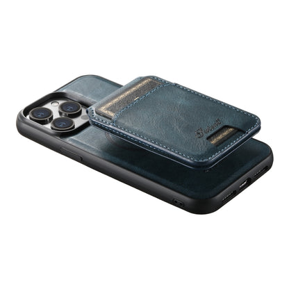 For iPhone 13 Pro Suteni H15 MagSafe Oil Eax Leather Detachable Wallet Back Phone Case(Blue) - iPhone 13 Pro Cases by Suteni | Online Shopping UK | buy2fix