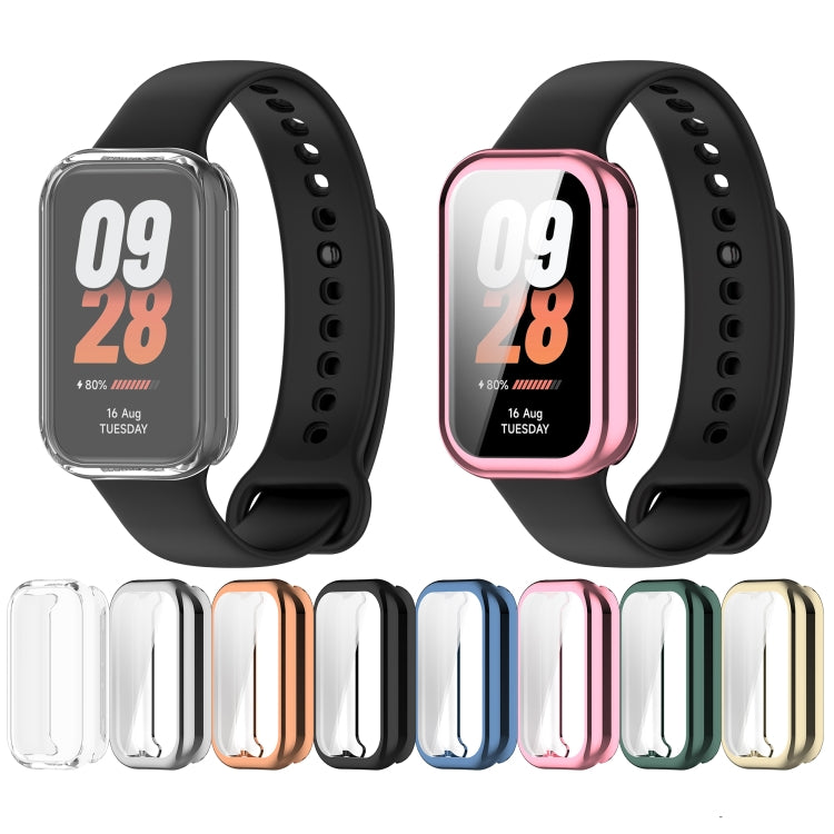 For Xiaomi Smart Band 8 Active Full Package TPU Electroplated Watch Protective Case(Light Gold) - Watch Cases by buy2fix | Online Shopping UK | buy2fix