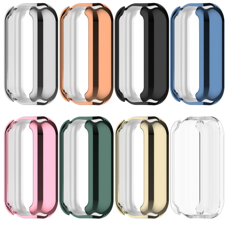 For Xiaomi Smart Band 8 Active Full Package TPU Electroplated Watch Protective Case(Transparent) - Watch Cases by buy2fix | Online Shopping UK | buy2fix