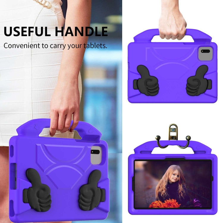 For Samsung Galaxy Tab S9 FE 11.0 2023 Thumb Bracket EVA Shockproof Tablet Case(Purple) - Galaxy Tab S9 FE by buy2fix | Online Shopping UK | buy2fix