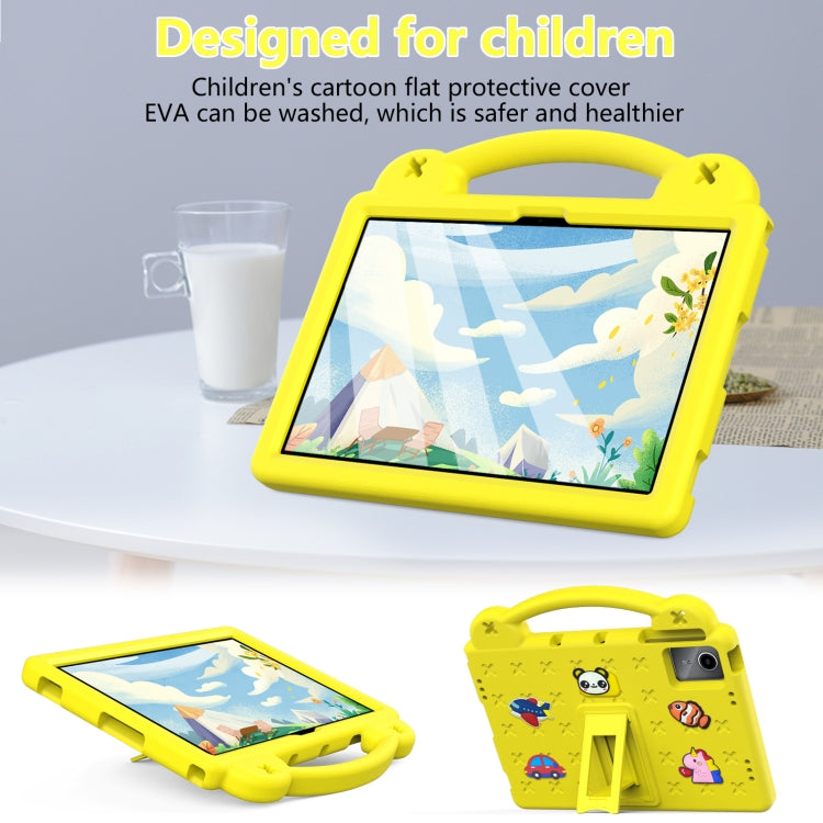 For DOOGEE T30 Pro 11 2023 Handle Kickstand Children EVA Shockproof Tablet Case(Yellow) - Others by buy2fix | Online Shopping UK | buy2fix