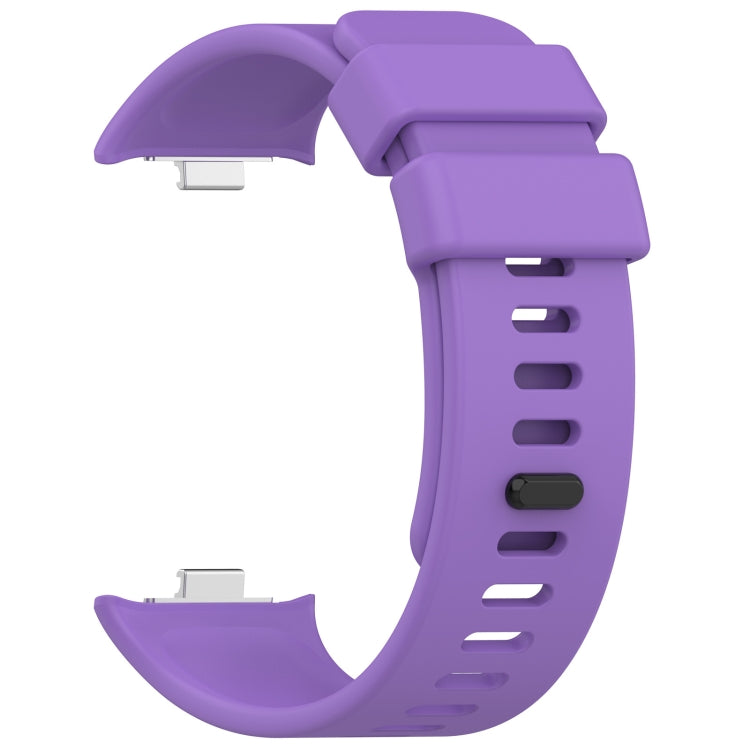 For Redmi Watch 4 Solid Color Silicone Sports Watch Band(Purple) - Watch Bands by buy2fix | Online Shopping UK | buy2fix