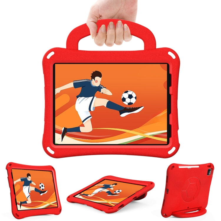 For iPad Pro 11 2024 Handle Football Shaped EVA Shockproof Tablet Case(Red) - iPad Pro 11 2024 Cases by buy2fix | Online Shopping UK | buy2fix