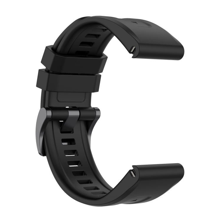 For Garmin Forerunner 965 / 955 / 945 / 935 Solid Color Black Buckle Silicone Quick Release Watch Band(Black) - Watch Bands by buy2fix | Online Shopping UK | buy2fix