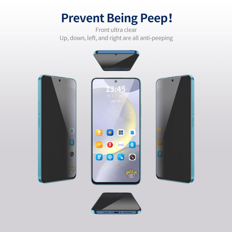 For Samsung Galaxy S24+ 5G 2pcs ENKAY Hat-Prince 360 Degree Anti-peeping Privacy Full Screen Tempered Glass Film - Galaxy S24+ 5G Tempered Glass by ENKAY | Online Shopping UK | buy2fix