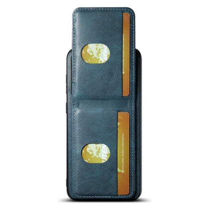 For Samsung Galaxy S24+ 5G Suteni H03 Oil Wax Leather Wallet Stand Back Phone Case(Blue) - Galaxy S24+ 5G Cases by Suteni | Online Shopping UK | buy2fix