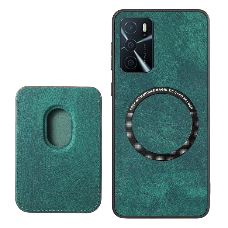 For OPPO K11X 5G Retro Leather Card Bag Magnetic Phone Case(Green) - OPPO Cases by buy2fix | Online Shopping UK | buy2fix