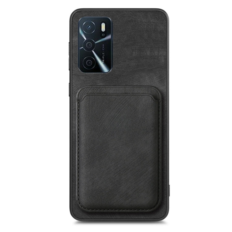 For OPPO Find X5 Pro Retro Leather Card Bag Magnetic Phone Case(Black) - OPPO Cases by buy2fix | Online Shopping UK | buy2fix