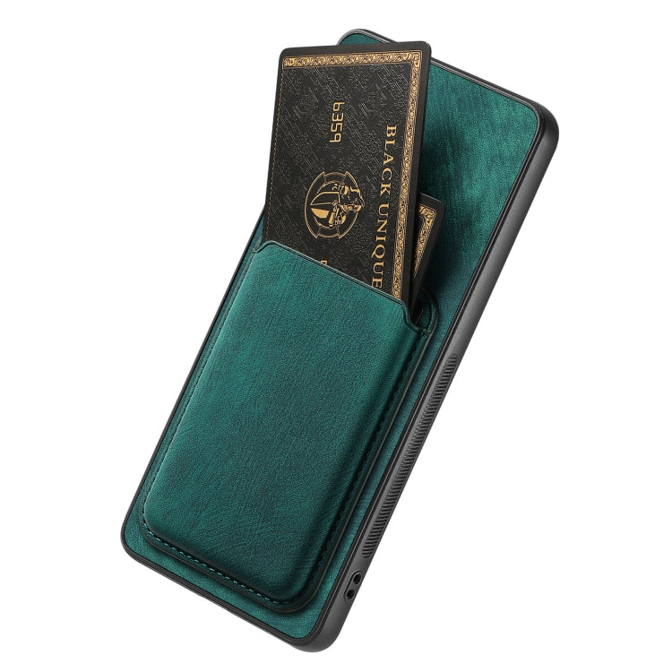 For OPPO A72 5G Retro Leather Card Bag Magnetic Phone Case(Green) - OPPO Cases by buy2fix | Online Shopping UK | buy2fix