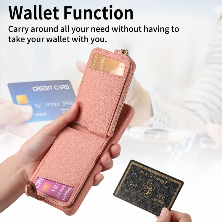 For Samsung Galaxy S23 FE 5G Litchi Leather Oil Edge Ring Zipper Wallet Back Phone Case(Pink) - Galaxy S23 FE 5G Cases by buy2fix | Online Shopping UK | buy2fix