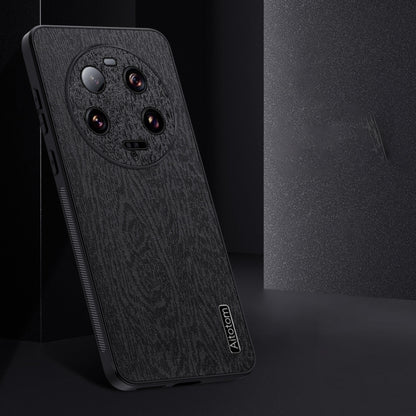 For Xiaomi 13 Ultra Tree Bark Leather Shockproof Phone Case(Black) - 13 Ultra Cases by buy2fix | Online Shopping UK | buy2fix