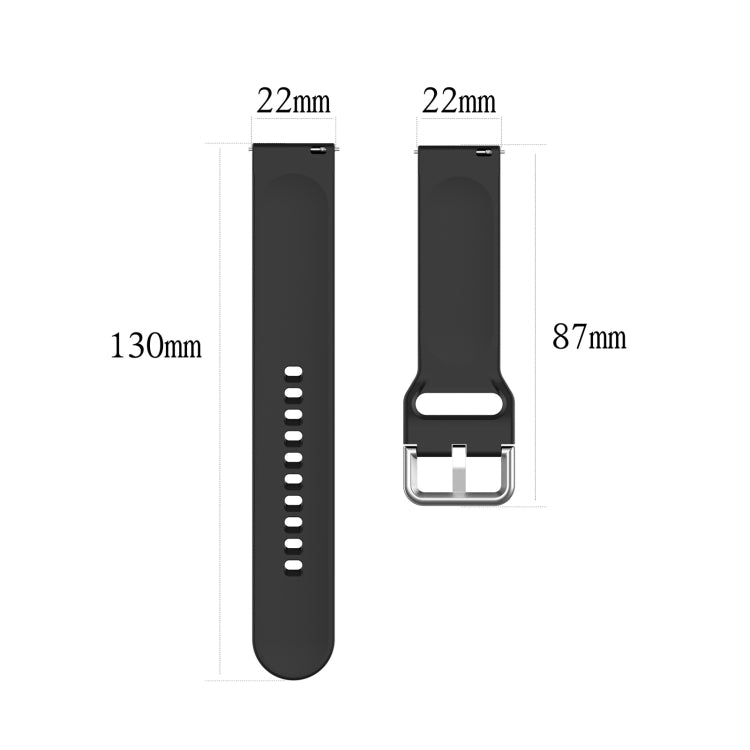 For Xiaomi Watch 2 Solid Color Metal Silver Buckle Silicone Watch Band, Size: L(Purple) - Watch Bands by buy2fix | Online Shopping UK | buy2fix