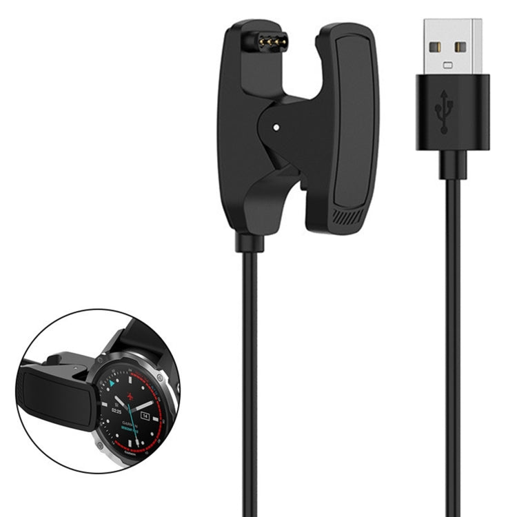 For Garmin Descent MK3i Smart Watch USB Charging Cable With Data Function(Black) - Charger by buy2fix | Online Shopping UK | buy2fix