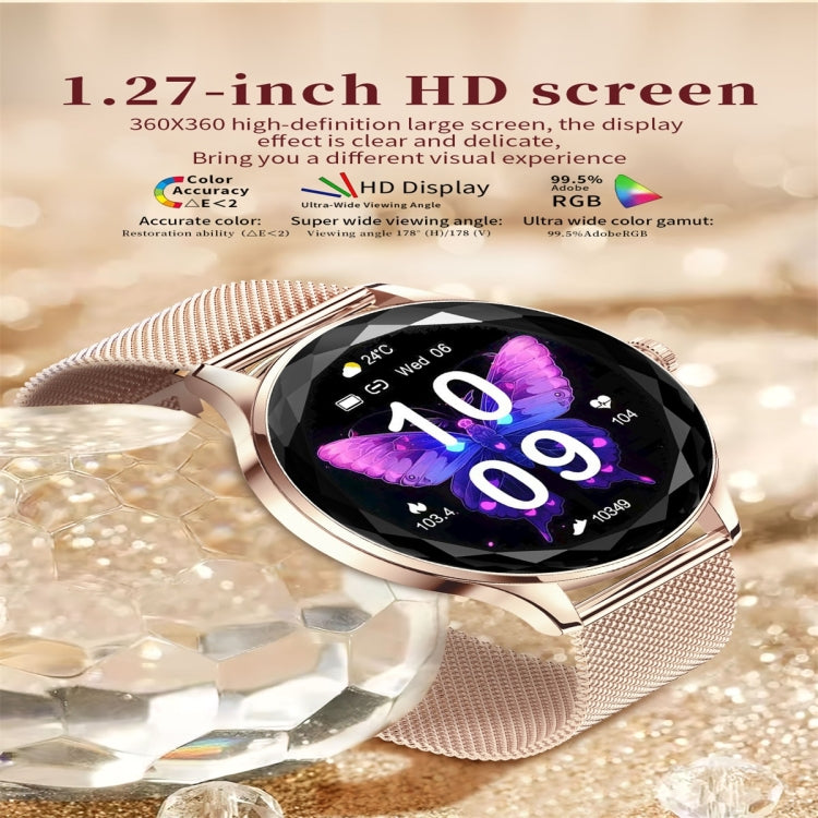 NX23 Pro 1.27 inch Color Screen Smart Watch, Support Bluetooth Call / Heart Rate Monitoring(Gold) - Smart Watches by buy2fix | Online Shopping UK | buy2fix