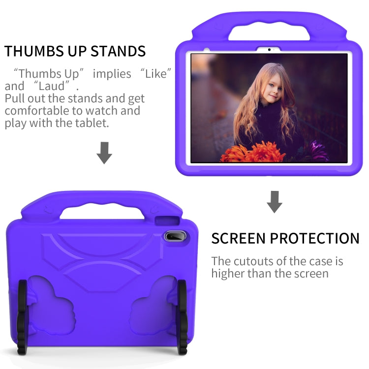 For iPad Air 11 2024 Children EVA Shockproof Tablet Case with Thumb Bracket(Purple) - iPad Air 11 2024 Cases by buy2fix | Online Shopping UK | buy2fix