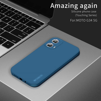 For Motorola Moto G24 / G04 PINWUYO Sense Series Liquid Silicone TPU Phone Case(Black) - Motorola Cases by PINWUYO | Online Shopping UK | buy2fix