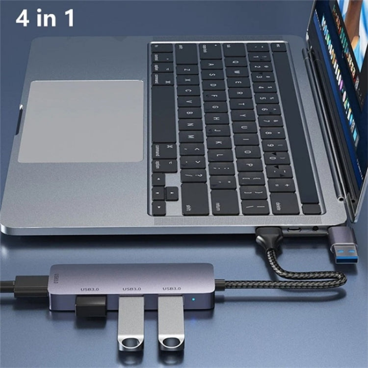 T203 USB + Type-C 3.0 Converter Hub 5Gbps USB 3.0 Data Transfer Adapter for Laptop / Tablet PC - USB 3.0 HUB by buy2fix | Online Shopping UK | buy2fix