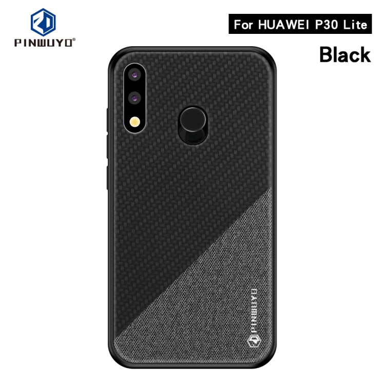 PINWUYO Honors Series Shockproof PC + TPU Protective Case for Huawei P30 Lite / Nova 4e(Black) - Huawei Cases by PINWUYO | Online Shopping UK | buy2fix