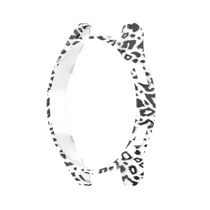 For Samsung Galaxy Watch FE 40mm Half Pack Hollow PC Watch Protective Case(White Hair Leopard) - Watch Cases by buy2fix | Online Shopping UK | buy2fix