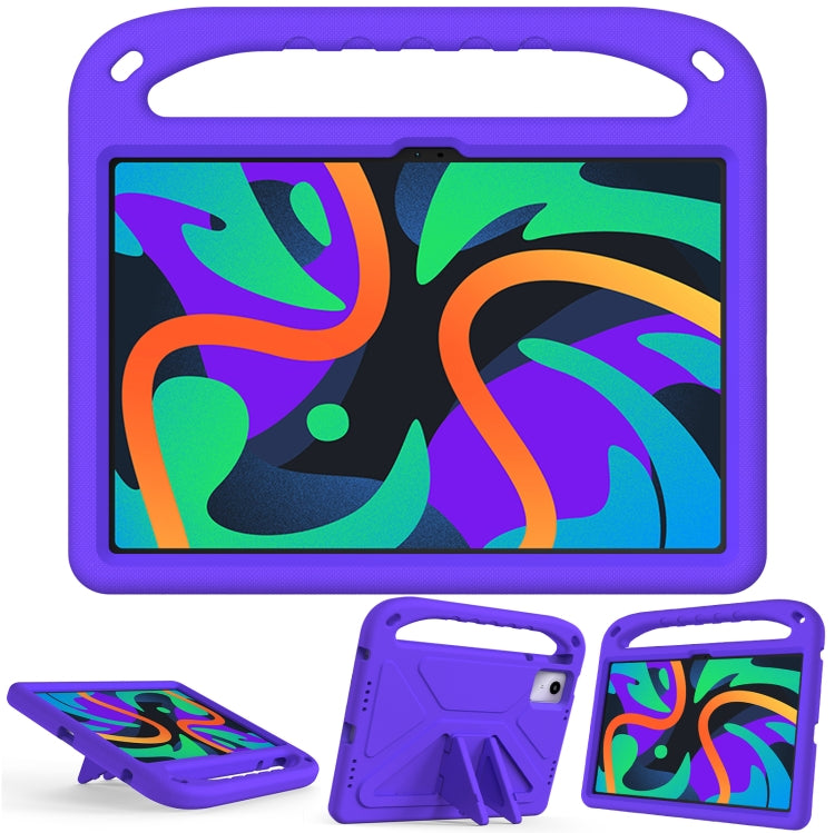 For iPad Pro 13 2024 Handle EVA Shockproof Tablet Case with Holder(Purple) - iPad Pro 13 2024 Cases by buy2fix | Online Shopping UK | buy2fix