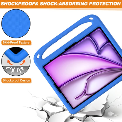 For iPad Air 13 2024 Handle EVA Shockproof Tablet Case with Holder(Blue) - iPad Air 13 2024 Cases by buy2fix | Online Shopping UK | buy2fix