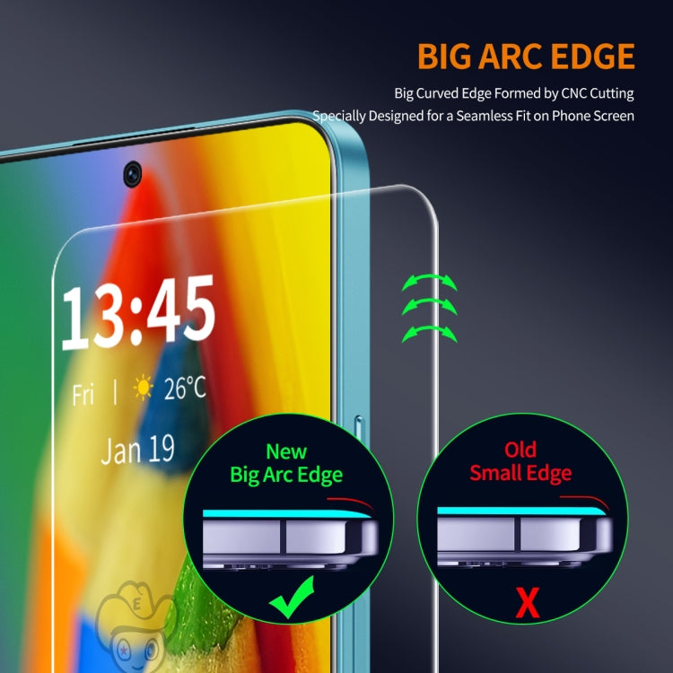 For Google Pixel 9 Pro XL 2pcs ENKAY 9H Big Arc Edge High Aluminum-silicon Tempered Glass Film - Google Tempered Glass by ENKAY | Online Shopping UK | buy2fix