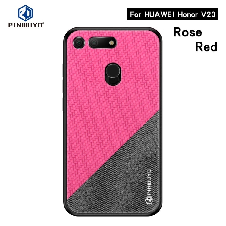 PINWUYO Honors Series Shockproof PC + TPU Protective Case for Huawei Honor V20 / View 20(Red) - Honor Cases by PINWUYO | Online Shopping UK | buy2fix