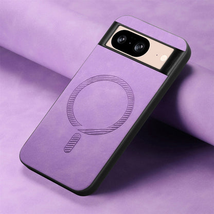 For Google Pixel 9 / 9 Pro Retro Magsafe Magnetic PU Back Cover Phone Case(Purple) - Google Cases by buy2fix | Online Shopping UK | buy2fix