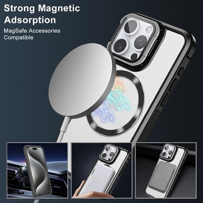 For iPhone 16 Pro Max Magsafe CD-grain Acrylic Hybrid TPU Phone Case(Black) - iPhone 16 Pro Max Cases by buy2fix | Online Shopping UK | buy2fix